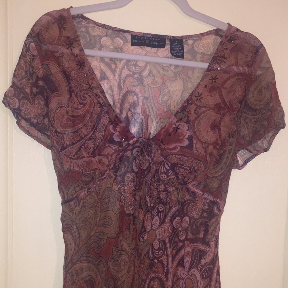 Silk Embellished Top